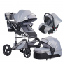Коляска LUXMOM 558 3в1: серый