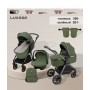 Коляска LUXMOM 560 3в1ПР (перекидная ручка): зелёный