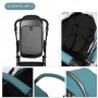 Коляска LUXMOM 608-2 3в1: синий кожа