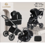 Коляска LUXMOM 777 3в1 : чёрный