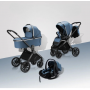 Коляска LUXMOM 777 3в1 : синий