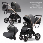Коляска LUXMOM 788 3в1 : светло-серый