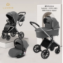 Коляска LUXMOM 811 3в1: т. серый