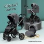 Коляска LUXMOM 888 3в1 : серый
