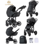 Коляска LUXMOM F2 3в1 : черный