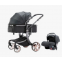 Коляска LUXMOM 608 3в1: черный