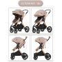 Коляска LUXMOM A6 3в1 : бежевый
