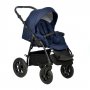 Коляска "BERTA" 2 в 1 (Alis): CM 06 т.синий+ серебрянная кожа)