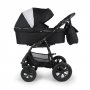 Коляска "BERTA" 2 в 1 (Alis): Cm 05 (чёрный+серебряная кожа)