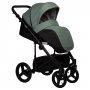 Коляска TOUR ECO F 3в1 (Indigo): Te 03 (черная кожа+шалфей кожа)
