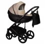 Коляска TOUR ECO F 3в1 (Indigo): Te 01 (черная кожа+бежевая кожа)